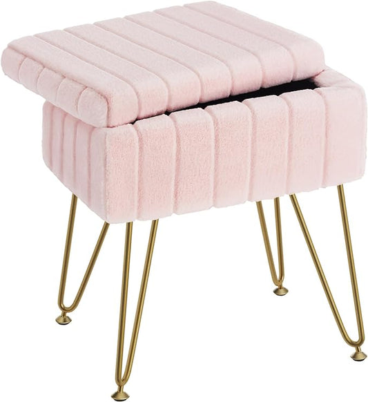 Greenstell Vanity Stool Chair Faux Fur by Greenstell