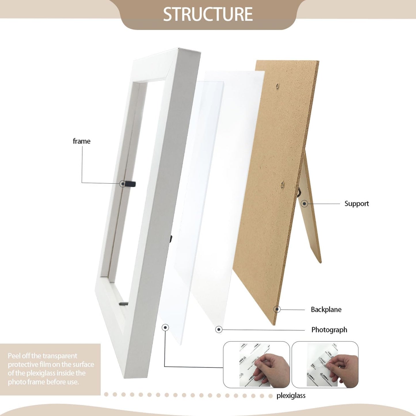 Set of 50 Picture Frame Bulk Photo Frames Wall Mounting Simple Photo Frames Multi Picture Frames for Wall or Tabletop, Fits 4"x6" White