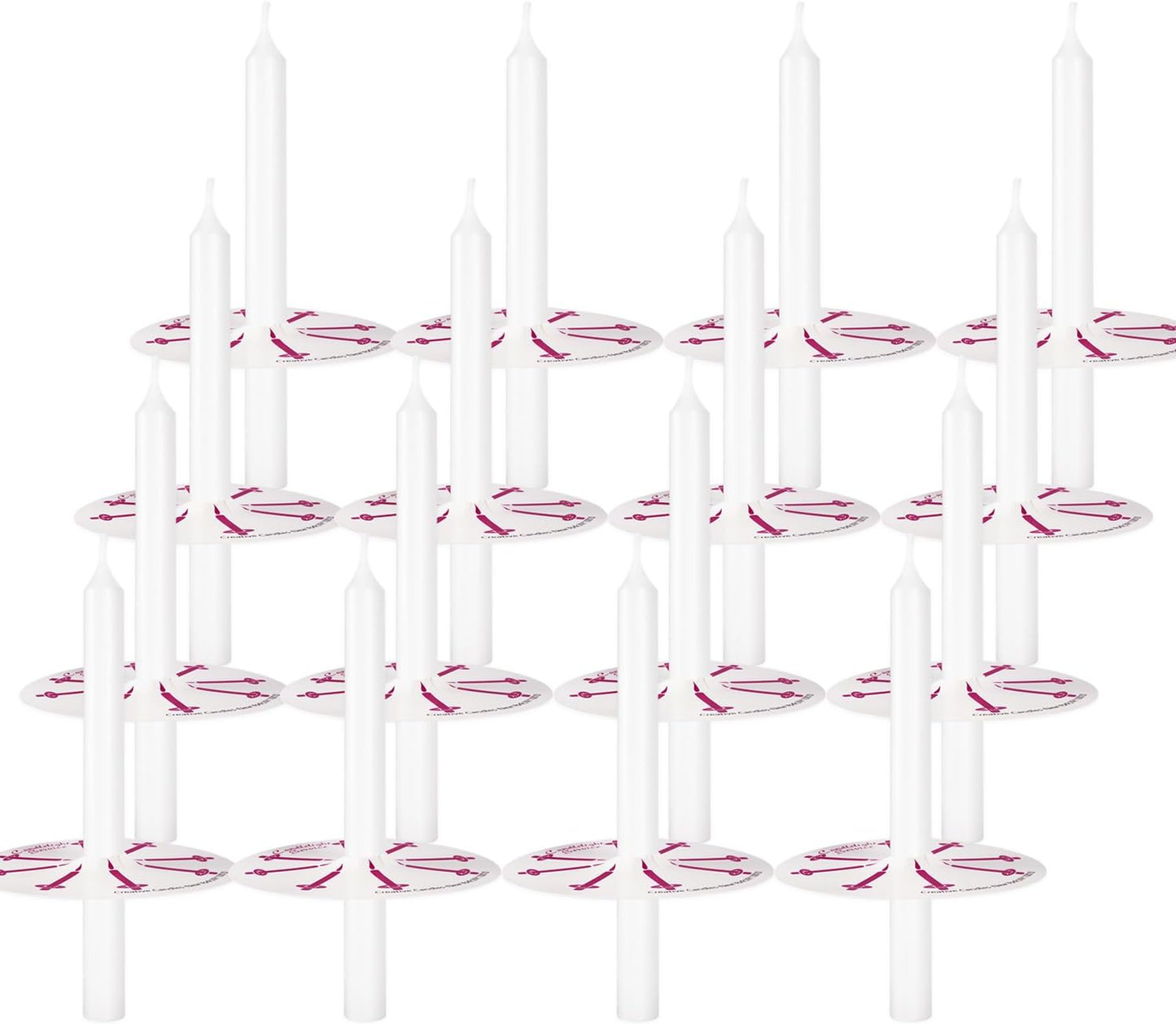 300Pack White Taper Candles with Drip Guards & Paper Holders - 5 Inch Odorless Religious Candles for Church Prayers, Sabbath Ceremonies, & Home Decorations……