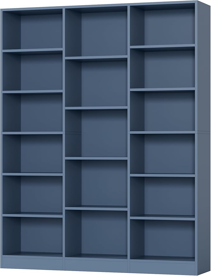 FACBOTALL Triple Wide Bookshelf, 6 Tier Large Bookshelf, Bookcase - Image 8