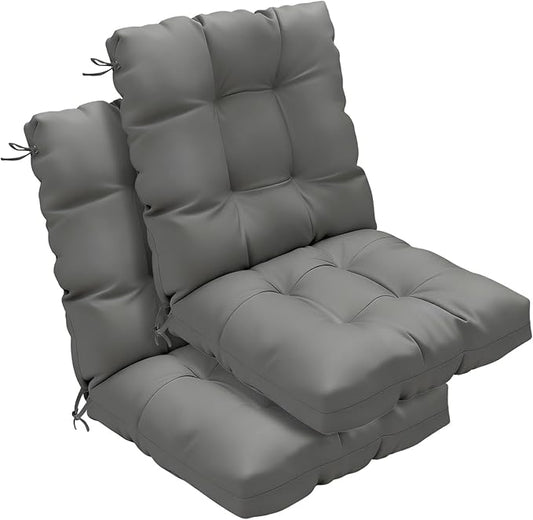 Outdoor Chair Cushions Set of 2, High Back Soft Seat Pad by zanwuhwyd