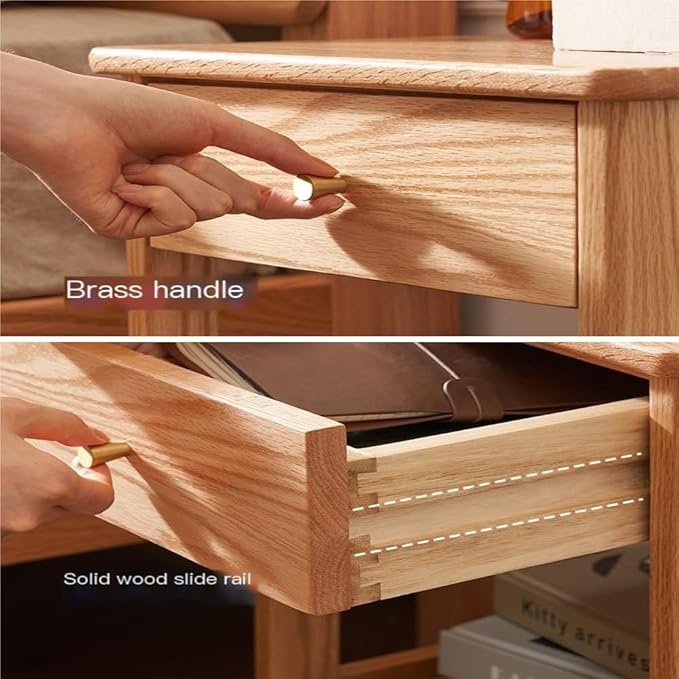 NightStand/Sofa Table Chinese Style Solid Wood Bedside Table Modern Minimalist - Image 6