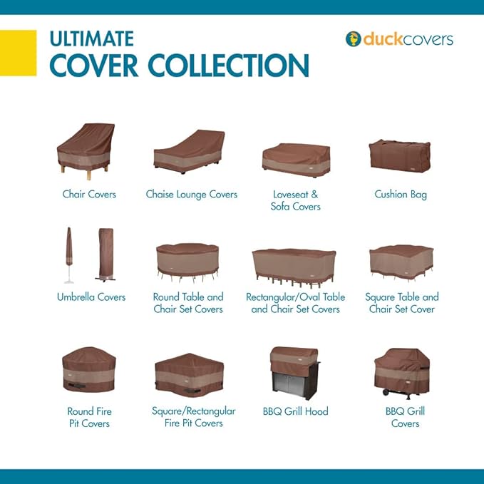 DUCKCOVERS ULV603535 Ultimate Loveseat Cover, Mocha Cappuccino, Patio Furniture - Image 12