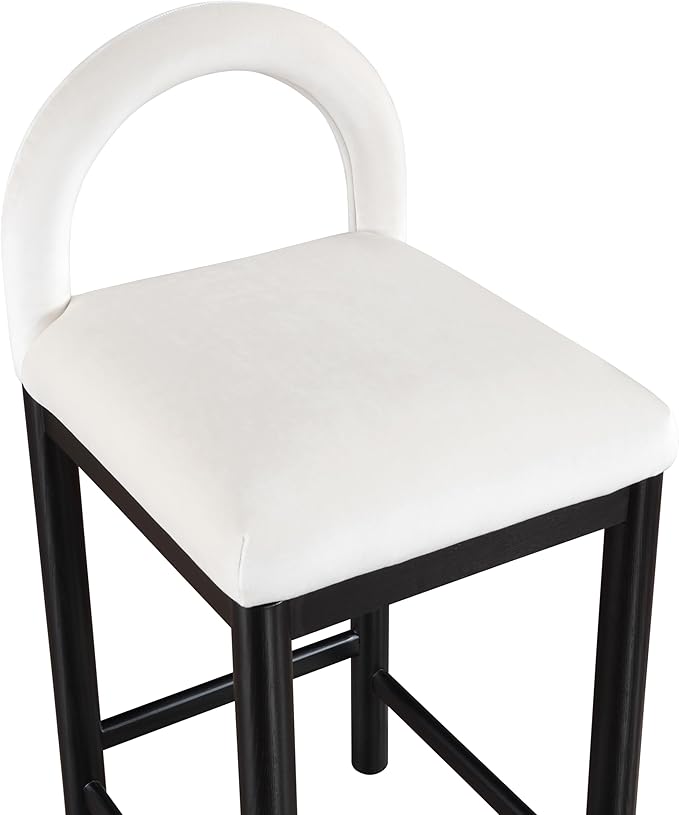 Meridian Furniture 11035Cream-C Conrad Collection Art Deco Counter Stool - Image 7