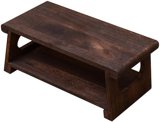 Japanese Tatami Coffee Table, Solid Wood Low Table by Unknown