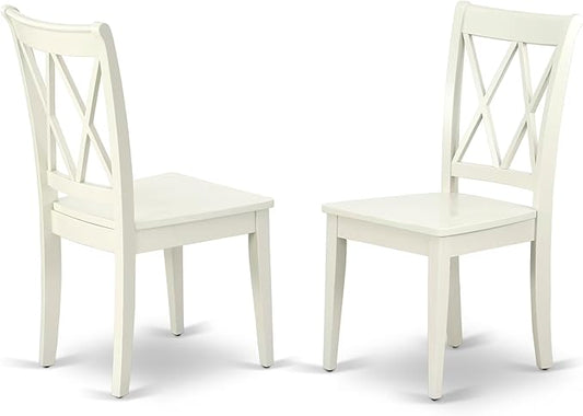 East West Furniture CLC-LWH-W Clarksville Dining Room Chairs by EastWestFurniture