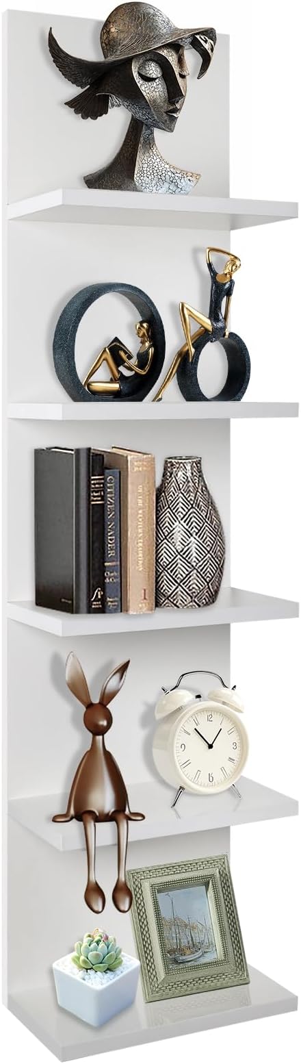 Homaterial 5 Tier Wall Shelf, Wall Mounted Shelves Unit by Homaterial