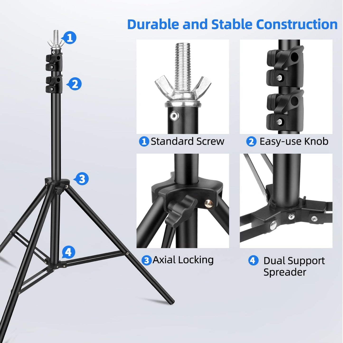HEMMOTOP 7x5 ft Green Screen Stand Kit, 6.5x5 ft Green Screen Backdrop with Stand for Streaming, Gaming, Zoom, Portable Greenscreen Background Kit with Clips & Carrying Case