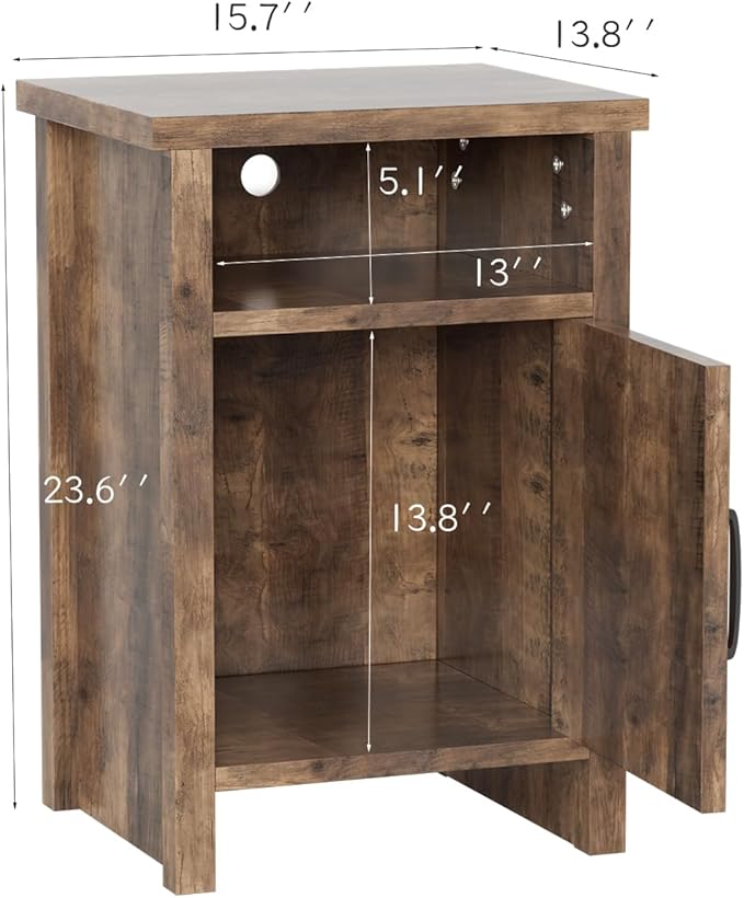 YESHOMY Farmhouse Modern Nightstands - Image 3