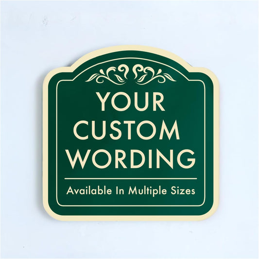 Custom Decorative Outdoor Metal Signs - Personalized Aluminum - Customized Driveway - Waterproof - Made In USA - Forest Green - 24x24 In