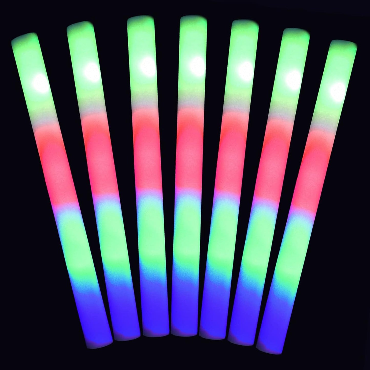 200 LED Party Foam Light Sticks Batons Wand for Wedding,Parties,Birthdays,Guests,Party,DJ,Concerts,Festivals,Events,Promotions Party Favors 3 Color Lighting Modes Batteries 16/inches