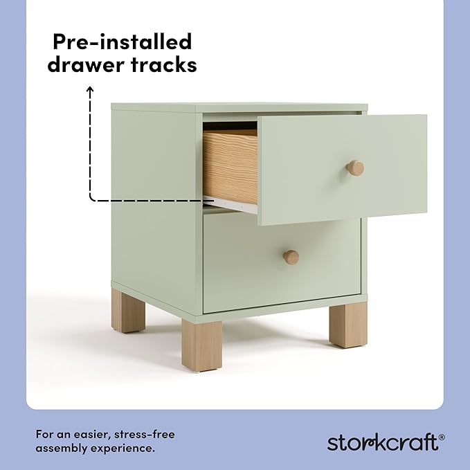 Storkcraft California 2 Drawer Nightstand - Image 5