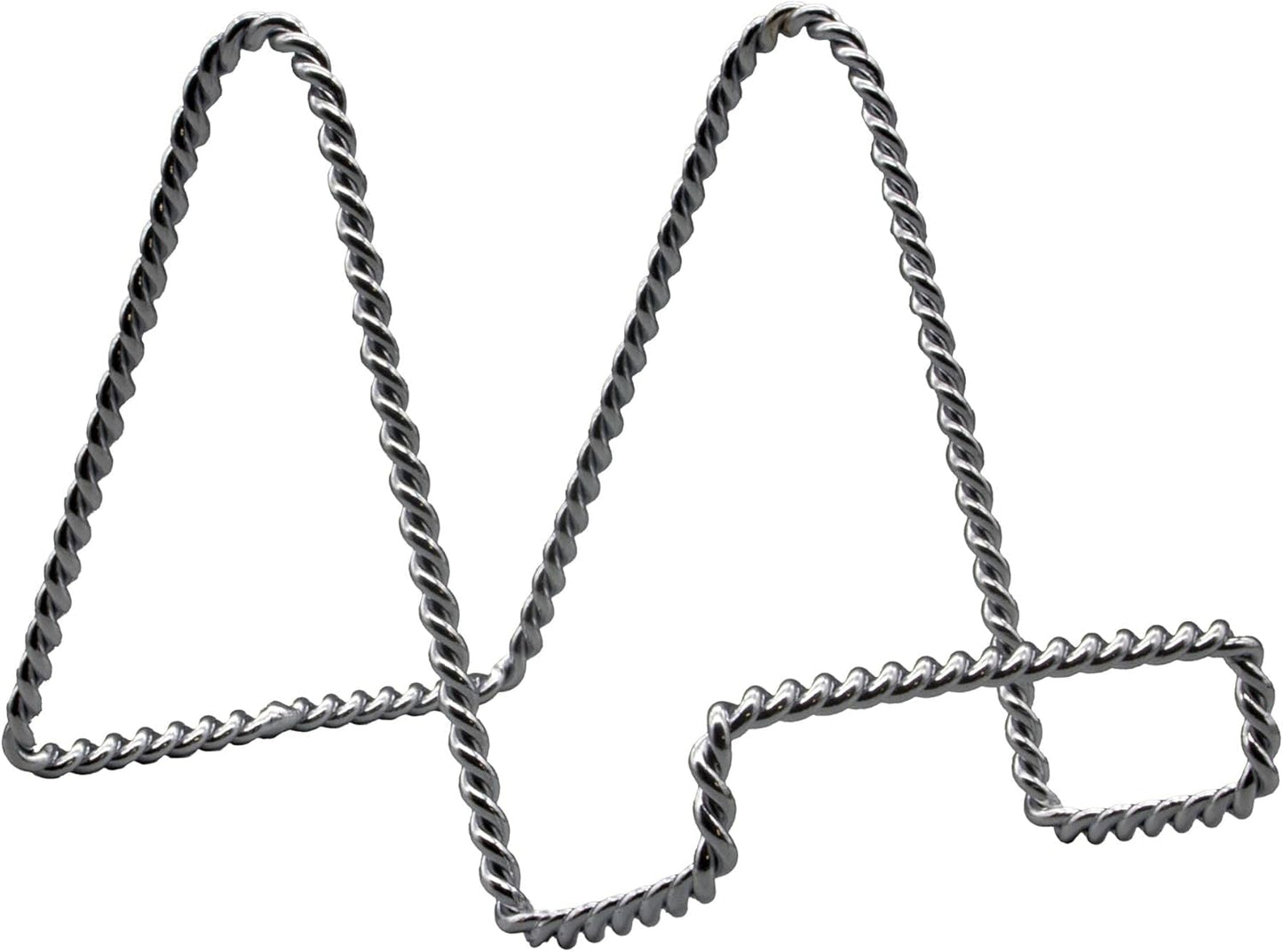 TRIPAR Decorative Twisted Wire Stand, Chrome Display (4 Inch Depth) Tabletop Easel Sleek & Modern Look - Perfect for Books, Plates, Photos & More
