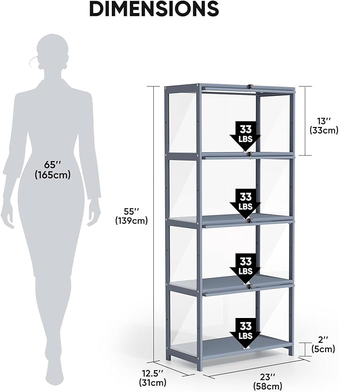4-Tier Display Case Cabinet - Image 3