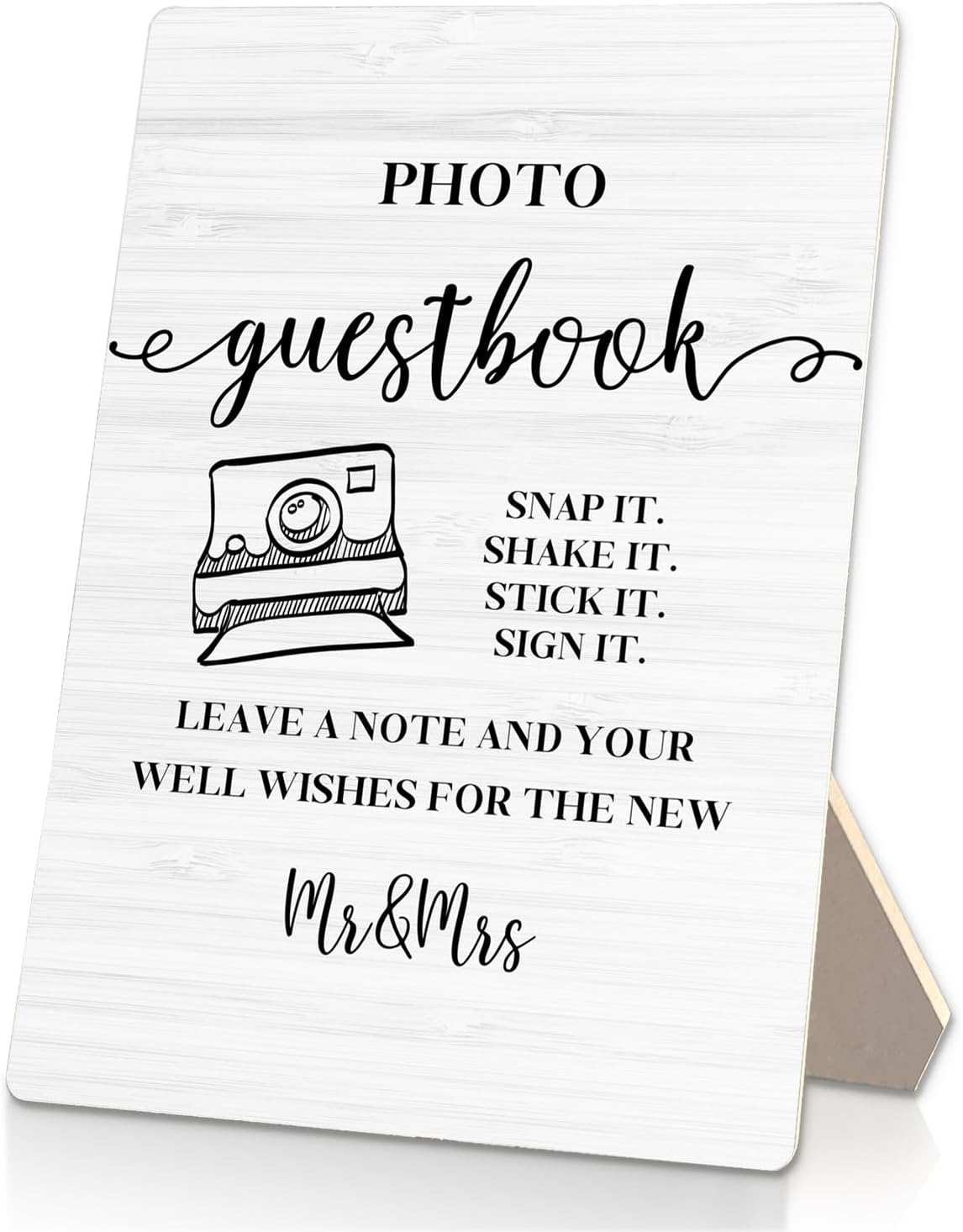 Photo Guest Book Sign Wooden Stand 5x7 Inch,Wedding Guest Book Sign,Guest Book Wedding Party Decor,Wedding Gifts For Mr And Mrs,Wedding Guest Book Desk Decor