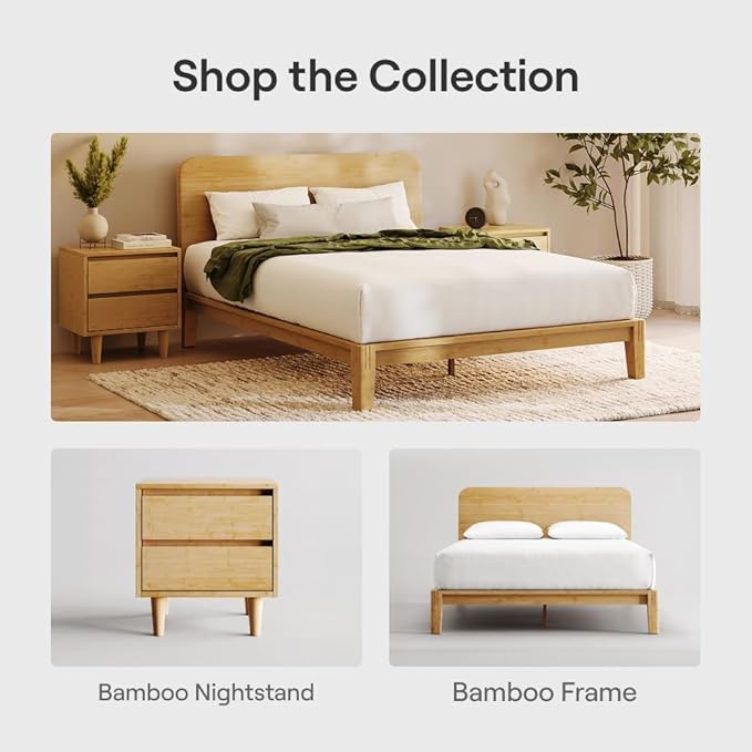 Nectar Bamboo Platform Bed Frame & Headboard - Image 8