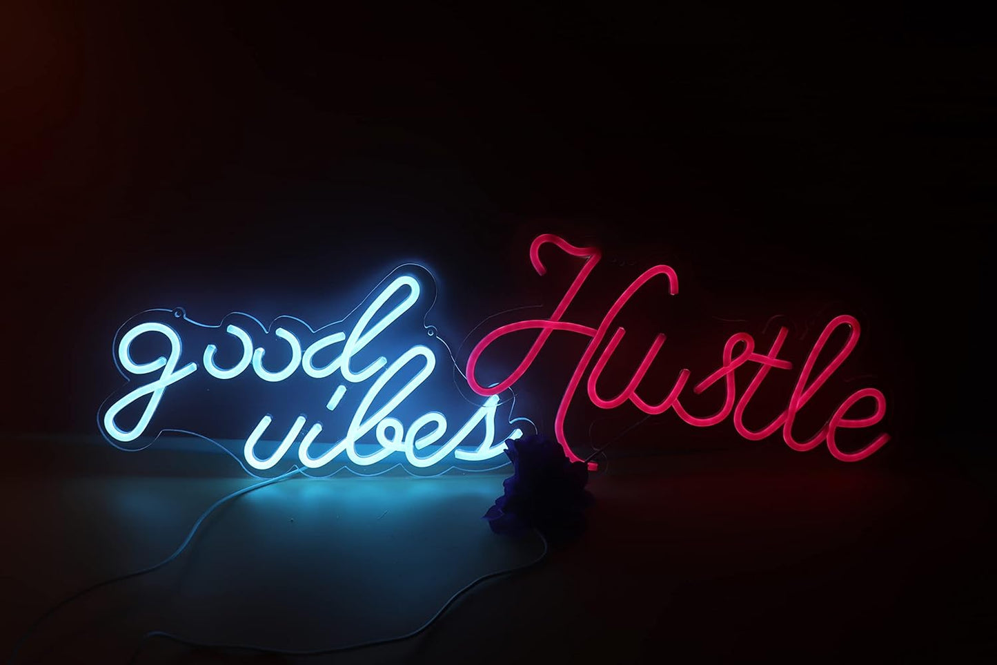 Ulalaza LED Neon Sign Night Light for Wall Party Décor Bedroom Room Bar Wedding Home Birthday Art Decoration Christmas with USB Chain Light modulator 5v (lets party blue)