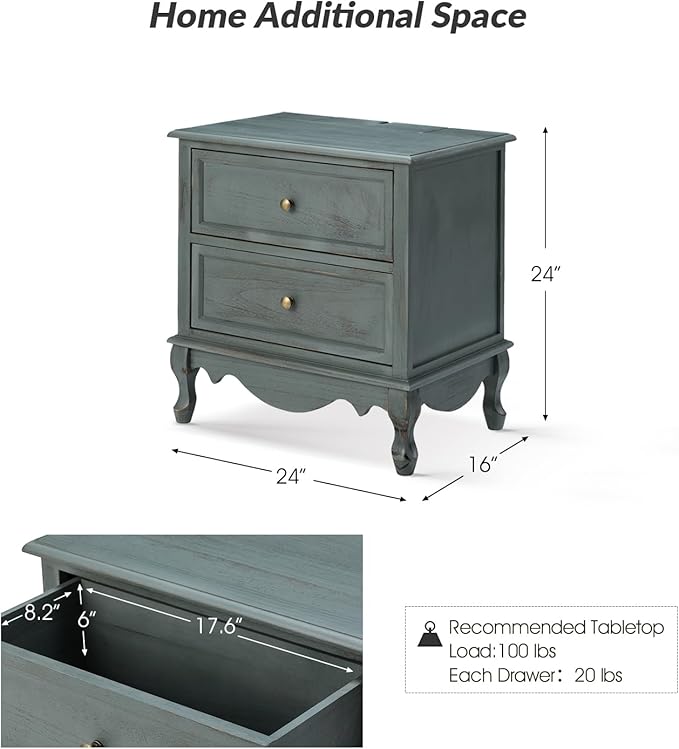 HULALA HOME Solid Wood End Table - Image 2