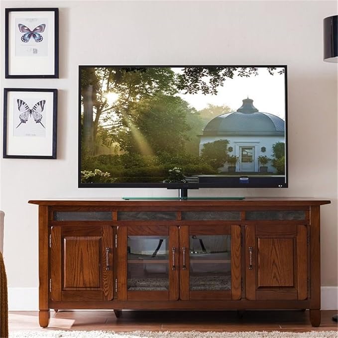 Leick Home 89360 Rustic Oak TV Stand - Image 10