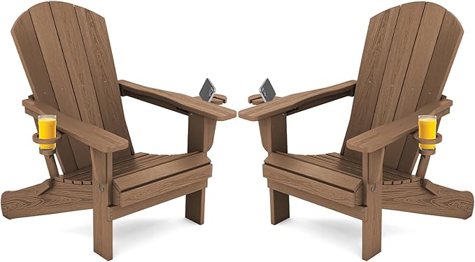 SERWALL Adirondack Chair with Cup Holders by SERWALL