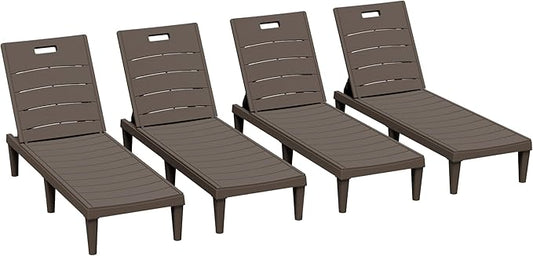 Greesum Outdoor Chaise Lounge Chairs Set of 4 by BuynowfromGreesum