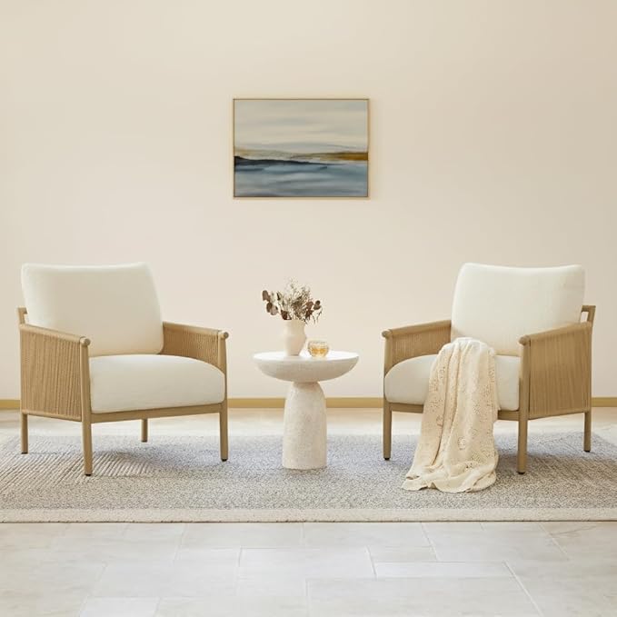 CHITA Accent Chairs Set of 2, Braid Modern Armchair by CHITALIVING
