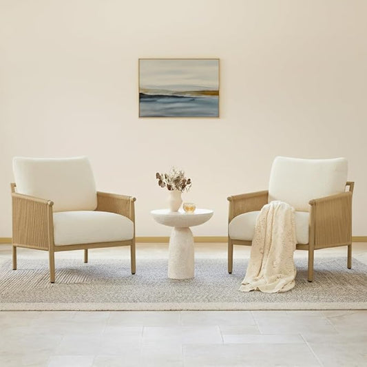 CHITA Accent Chairs Set of 2, Braid Modern Armchair by CHITALIVING