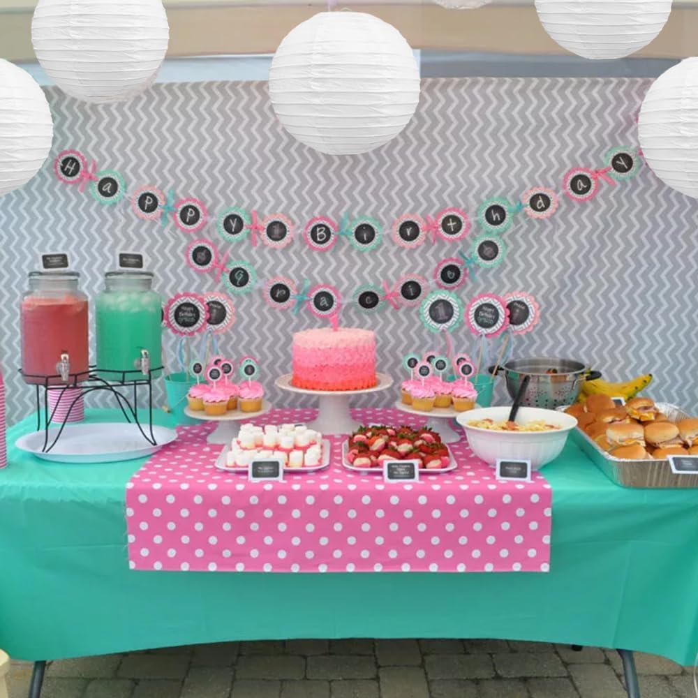 BEISHIDA 8-Inch White Paper Lanterns Decorative Chinese/Japanese Hanging Round Paper Lanterns Lamp for Birthday, Wedding, Christmas, Bridal, Home Decor, Party Decoration (6 Packs)