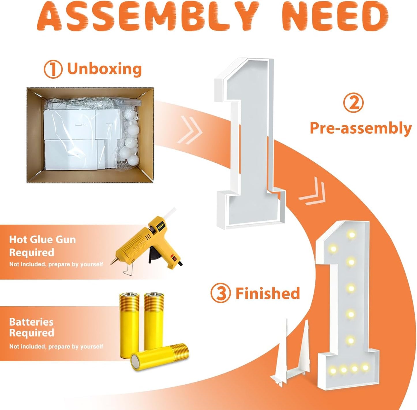 4FT Marquee Numbers 40, Large Light Up Numbers 40th Birthday Decorations for Her Him, Cardboard Number for Women Men Anniversary Party Decor Backdrop, DIY Foam Board Mosaic Number Sign