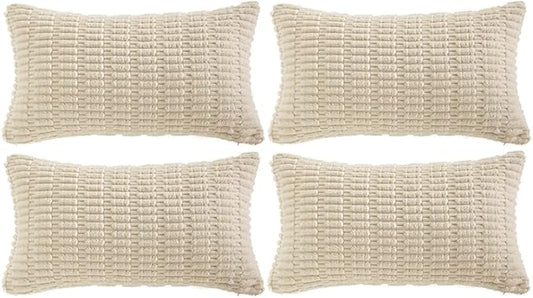 Fancy Homi 4 Packs Decorative Throw Pillow Covers by Fancy+Homi