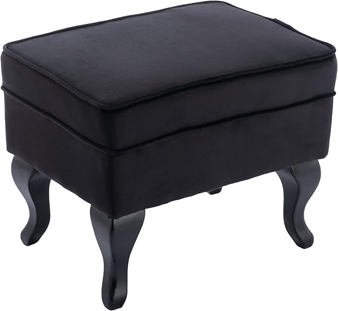 Accent Chairs with Ottoman Set of 2 Velvet Wingback Club Chair Upholstered - Image 4