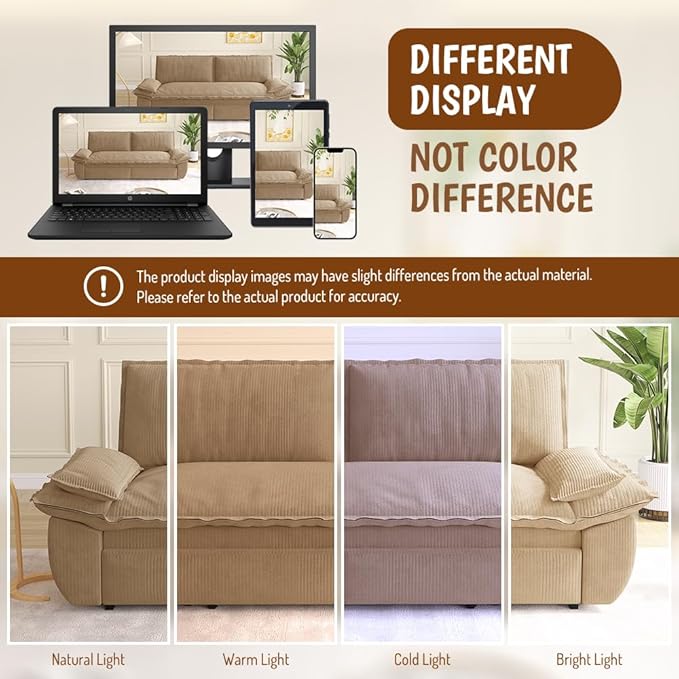 KEIKI 73.2" Luxury Queen Sleeper Sofa Bed, 3-in-1 Convertible Pull Out Couch - Image 7