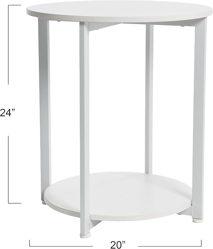 Household Essentials Jamestown Round Side End Table - Image 3