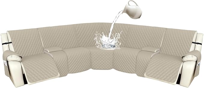 Arfntevss Recliner Sectional Couch Covers 1OO% Waterproof L Shape Sofa Cover by Arfntevss