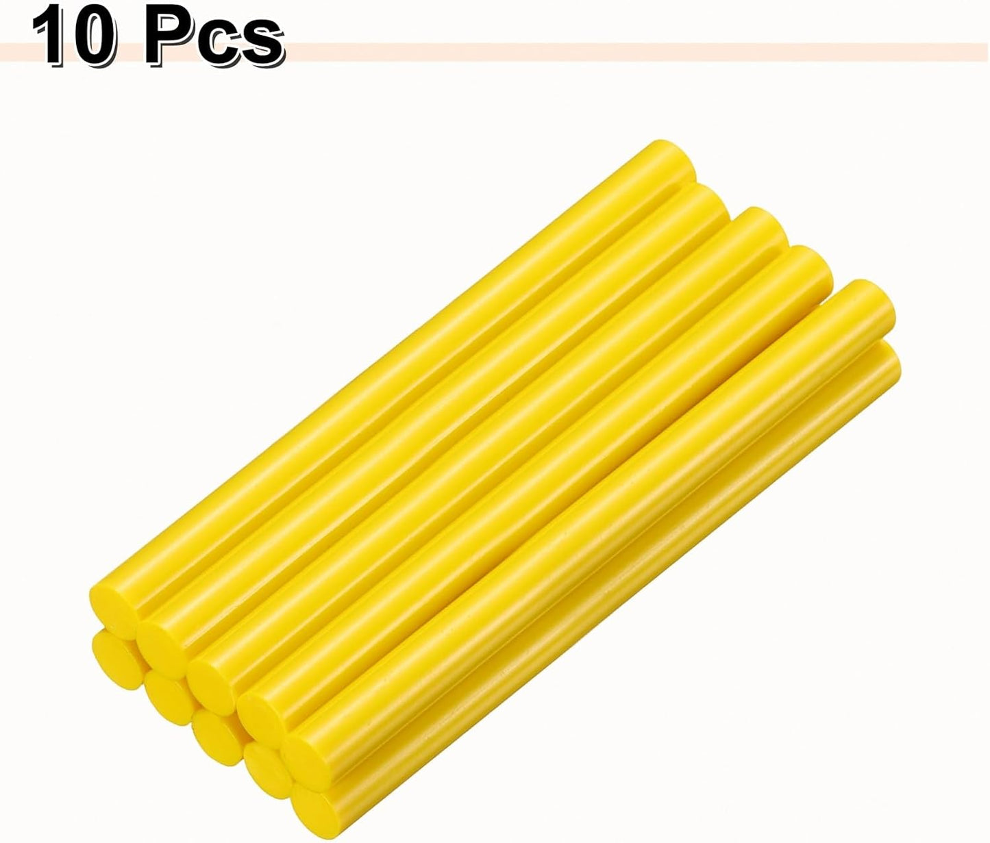HARFINGTON 10pcs Hot Glue Sticks 0.43" Dia x 5.91" Long EVA Mini Hot Melt Adhesive Glue Stick for Hot Melt Gun Wood Plastic Glass Flowers Fabrics Foam, Yellow