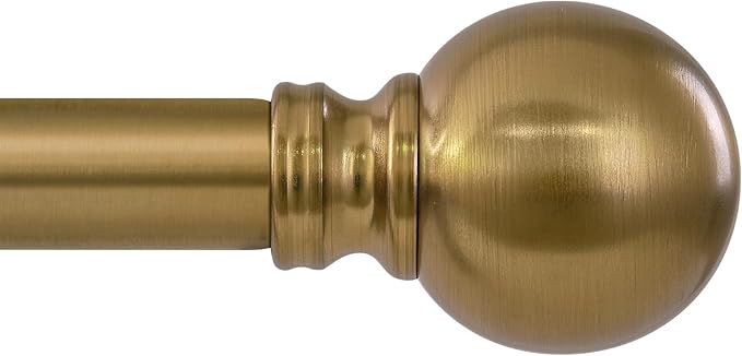 Warm Gold Curtain Rods for Windows Small 28 to 48 Inch 1" Diameter Short by Unknown