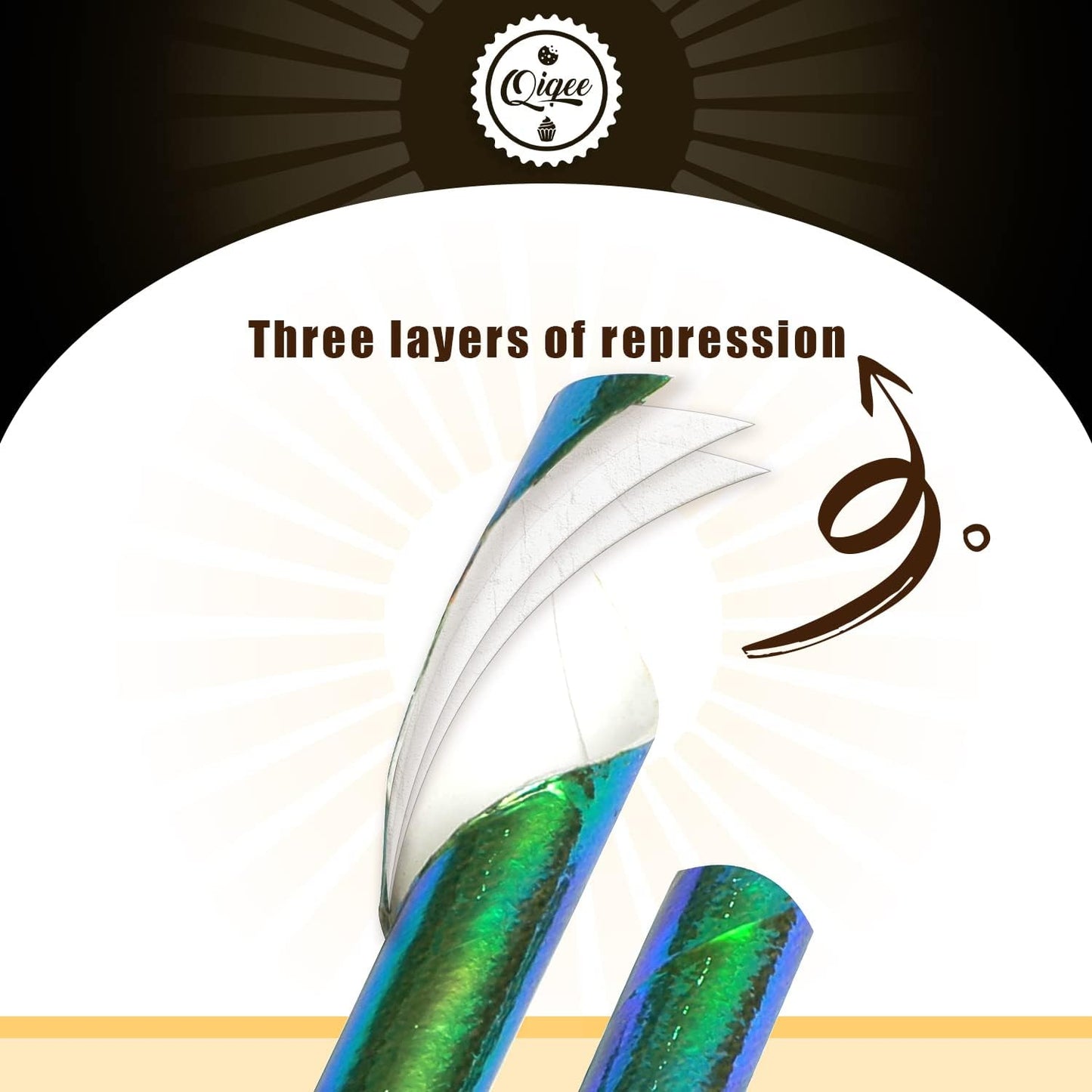 150pcs Iridescent Paper Straws for Drinking Disposable Sraws Disposable Straws Bulk（5 Color Muli） qiqee