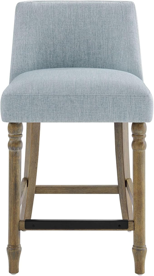 Martha Stewart Delaney Upholstered Mid-Century Modern Counter Stool by MarthaStewart