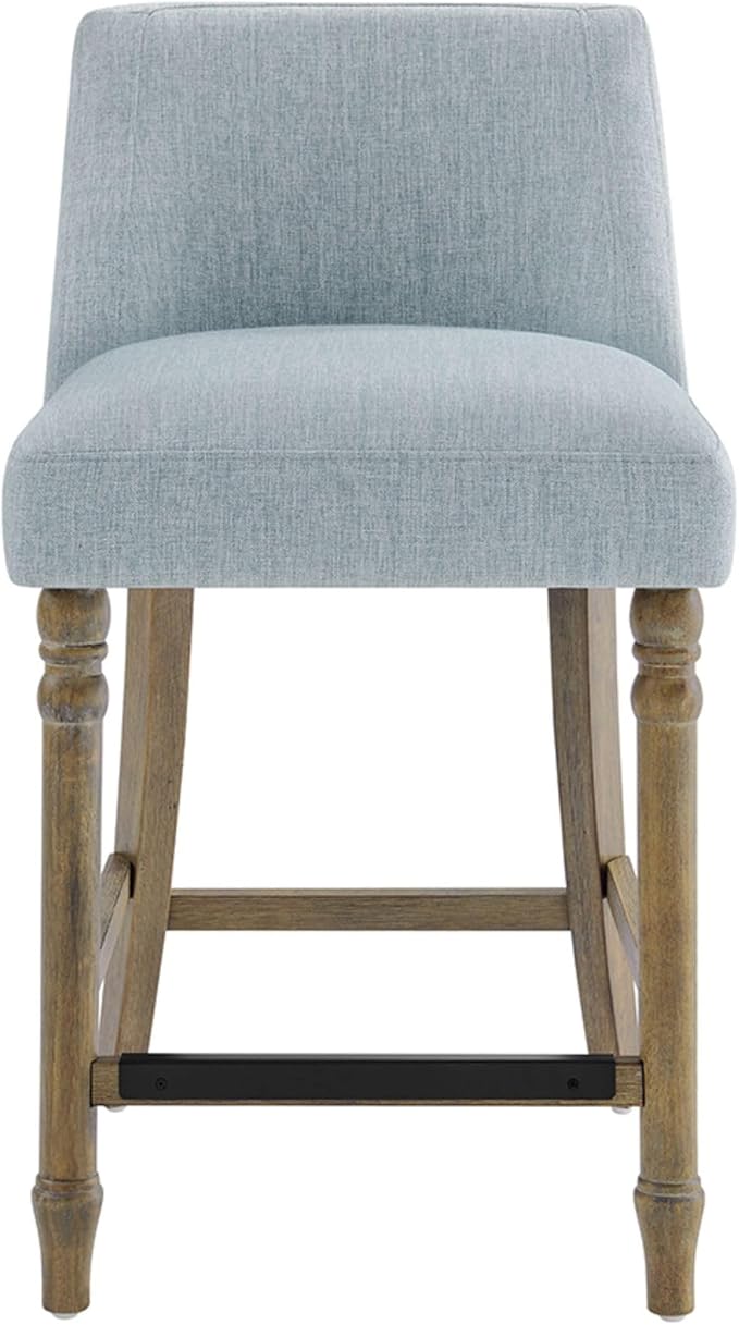 Martha Stewart Delaney Upholstered Mid-Century Modern Counter Stool - Image 4