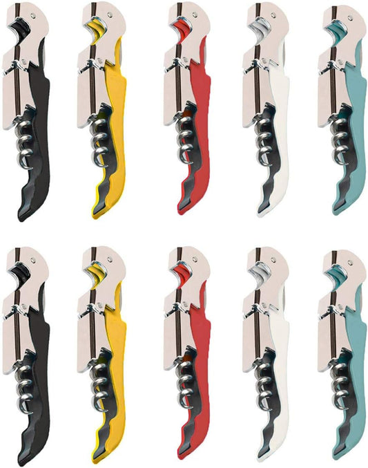Professional Waiter Corkscrew Wine Openers Set, Heavy Duty Stainless Steel Hinges Wine Key for Restaurant Waiters, Sommelier, Bartenders