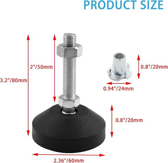 Luomorgo 4 Pcs M10 Leveling Feet - Image 2