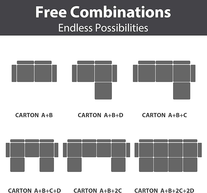 mestyl Modular Couch Single Seat, DIY U Shaped Couch & L Shaped Modular Sectiona - Image 6