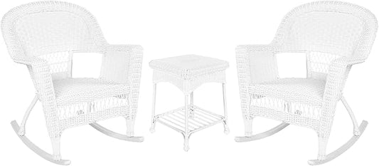 Jeco 3 Piece Rocker Wicker Chair Set by Jeco