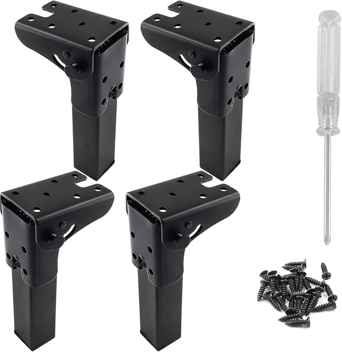 4Pcs Folding Table Furniture Legs 5.5 Inch, Heavy Duty Metal Hairpin Table Legs by LifCratms