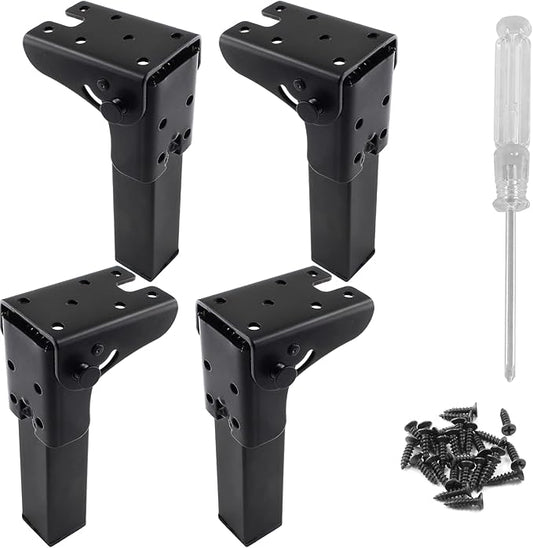 4Pcs Folding Table Furniture Legs 5.5 Inch, Heavy Duty Metal Hairpin Table Legs by LifCratms