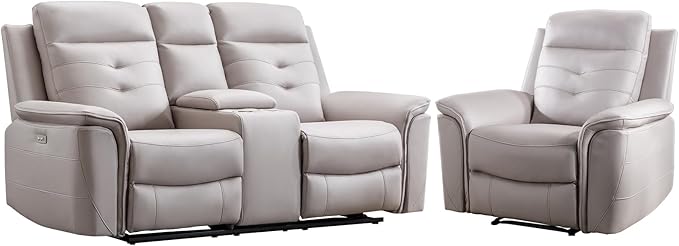 ANJ 2-Piece PU Leather Recliner Sofa Set - Image 8