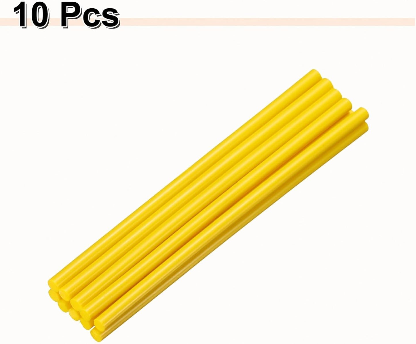 HARFINGTON 10pcs Hot Glue Sticks 0.28" Dia x 7.87" Long EVA Mini Hot Melt Adhesive Glue Stick for Hot Melt Gun Wood Plastic Glass Flowers Fabrics Foam, Yellow