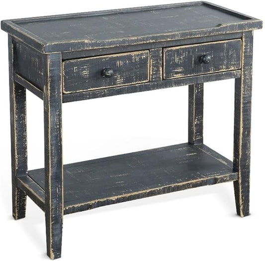 Sunny Designs Marina Black Sand Wood Side Table by Sunny+Designs