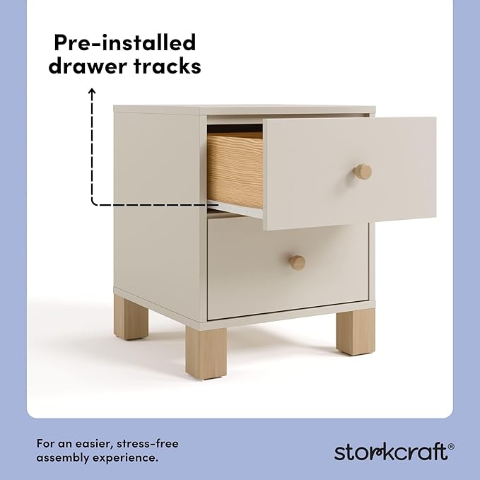 Storkcraft California 2 Drawer Nightstand - Image 5