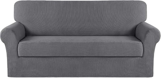 Turquoize Stretch Sofa Slipcover 2 Pieces Sofa Cover Couch Cover by Turquoize
